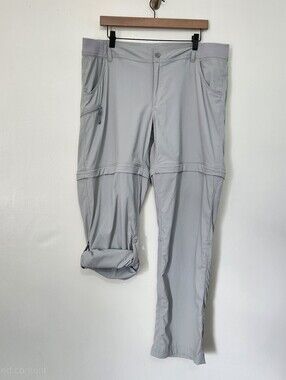 Worldwide Sportsman Convertible Hiking Pants Womens 16 Gray Zip Off Shorts Trail